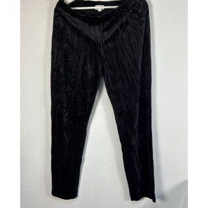 J.Jill Pure Jill Women Velvet Black Straight Leg Pull-On Pants Small Pima Cotton
